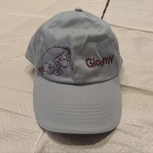 Vintage Disney Hat Eeyore 'Glommy' Baby BLUE, Purple, Crystals